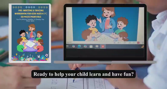 Pre - Writing & Tracing Workbook for Kids Ages 4-7 | 58 Pages Printable